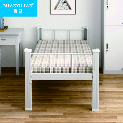 绵冠MIANGUAN单人床钢制床学生公寓床加厚单层床免螺丝铁架床