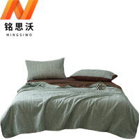 铭思沃夏被四件套1.5米床 绿条纹 套