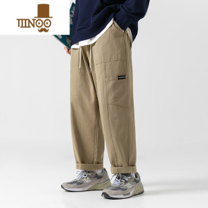 YANXU[]2023春季宽松工装裤长裤直筒休闲百搭男长裤