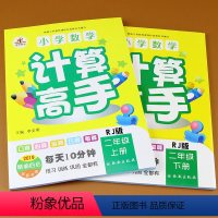 [正版]2本二年级数学计算高手 上下册人教版二年级数学同步练习册口算天天练应用题专项训练解决问题认识钟表和时间乘法口诀