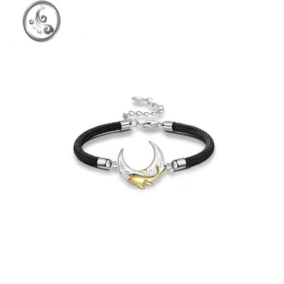 JiMi情侣手链一对ins小众设计感编织手绳不掉色男潮送女友情人节礼物