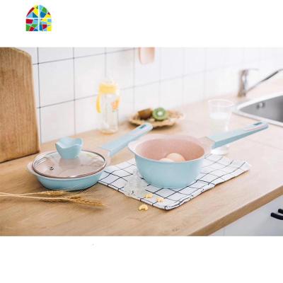 居家好伴侣 韩国鸳鸯锅火锅 不粘锅小奶锅汤锅炒锅 FENGHOU 炒锅(中国红)套锅