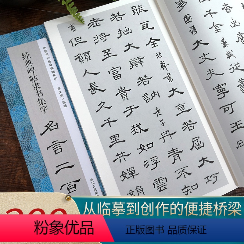 [正版]经典碑帖隶书集字名言二百句 李白/杜甫/陆游/史记/论语 精选名家警言诗词二百句 中国历代经典毛笔软笔书法临摹