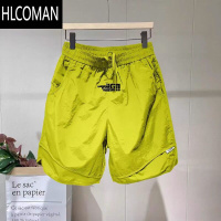 HLCOMAN夏季短裤男冰丝速干直筒运动裤潮ins宽松百搭休闲五分裤沙滩裤男