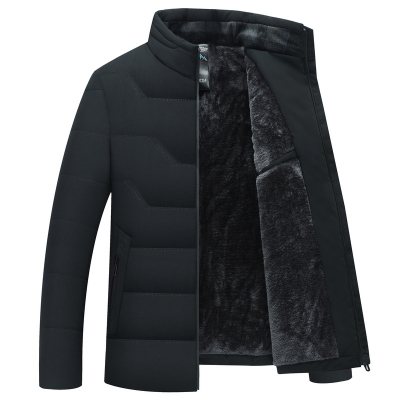 NEWLAKE爸爸装外套棉袄中老年人男装加绒加厚棉衣中年男士羽绒棉服棉衣