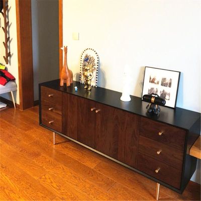 北欧实木餐边柜多功能收纳储物柜简约现代客厅玄关柜茶水柜备餐柜