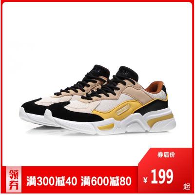 李宁休闲鞋女鞋2019新款逆转轻便时尚潮流复古情侣鞋运动鞋
