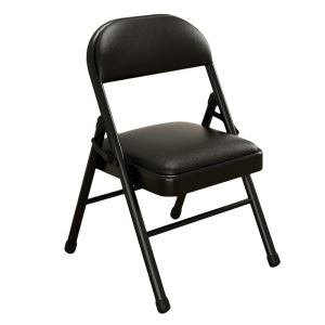 易企采 黑色免安装折叠椅 户外宣传活动椅培训会议椅麻将椅简易电脑椅