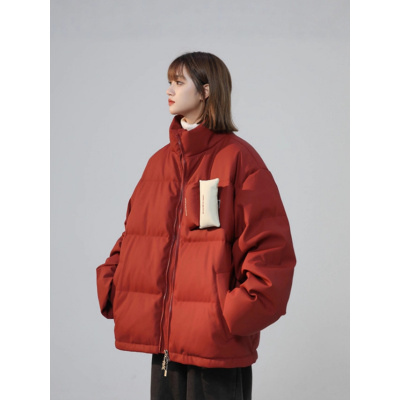 年冬季新款时尚立领棉服女美式潮流情侣短款宽松加厚棉衣外套