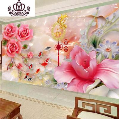 封后(FENGHOU)点钻十字绣钻石画满钻2019新款客厅砖贴钻石绣家和富贵花开5D钻石画-满钻全贴-玉雕家和富