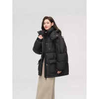 新款羽绒棉服短款时尚韩版加厚小众拼色小个子连帽外套棉衣潮