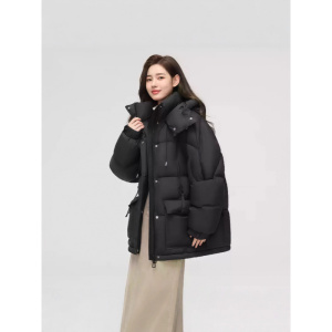 新款羽绒棉服短款时尚韩版加厚小众拼色小个子连帽外套棉衣潮