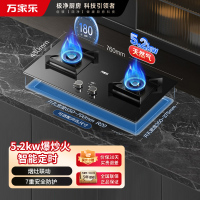 万家乐燃气灶 5.2kw大火力天然气灶 智能定时灶嵌入式灶烟灶联动全进风台嵌两用可调节开孔JZT-AY9天然气