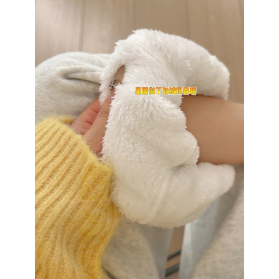 加绒运动卫裤女新款秋冬加厚绒裤外穿大码休闲宽松阔腿裤_495_169