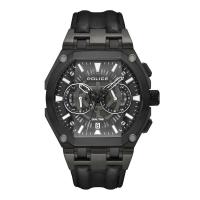 POLICE 名品腕表石英防水商务简约男款黑色商务手表