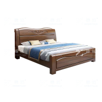 臻远 ZY4022917 胡桃木实木床1.5米单人床