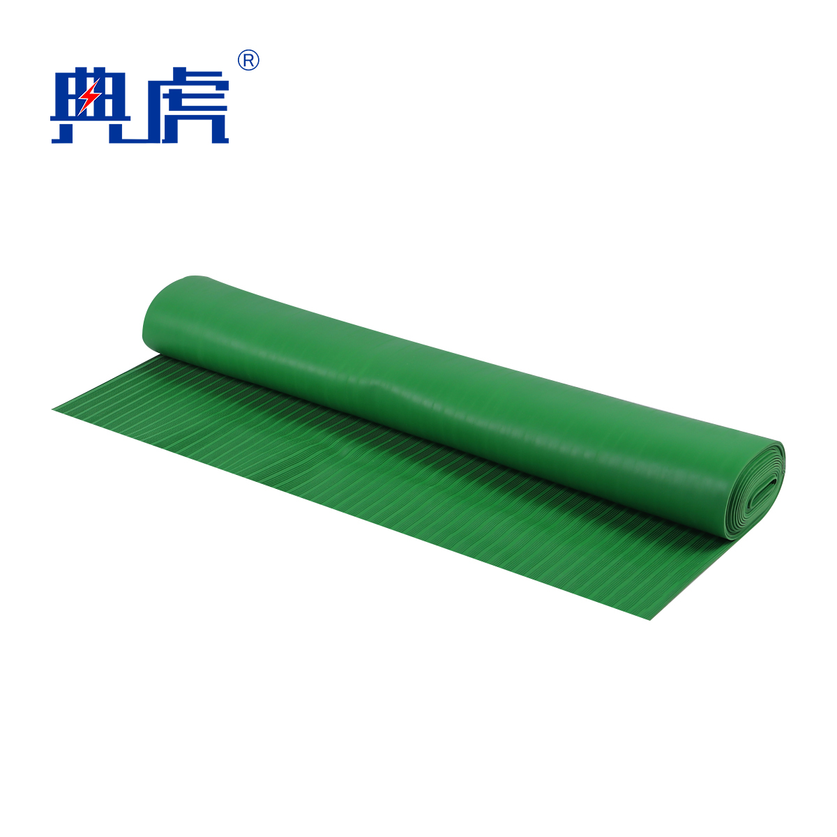 典虎 绝缘胶垫 绿色条纹5mm*1m*5m 卷