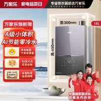 万家乐(Macro)零冷水燃气热水器小体积水量伺服器恒温 智能防冻 家用小尺寸热水器 天然气 16L 16M3X