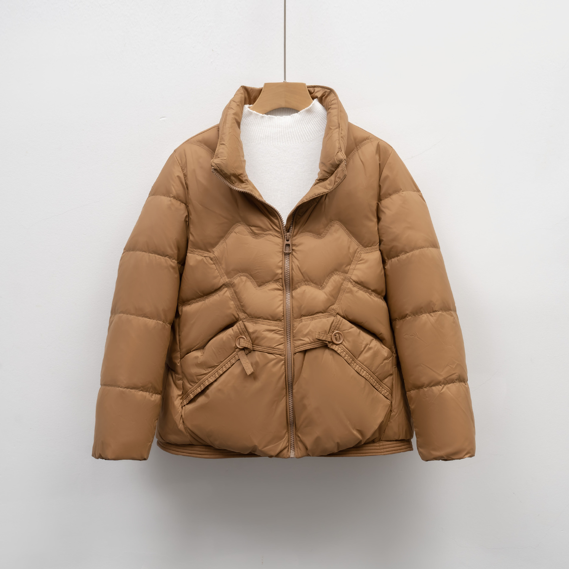 90绒纯色羽绒服女短款鸭绒小个子新款时尚女装上衣外套潮