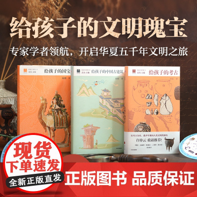 [9-14岁]给孩子的文明瑰宝套系 全3册 考古 古建筑 国宝 尚刚 贾珺 许宏著 中信出版社图书 正版