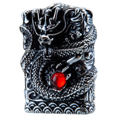 ZORRO佐罗原铜煤油打火机防风 个性浮雕重盔甲神龙戏珠正品霸气送礼