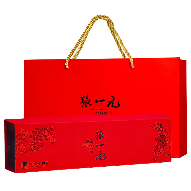 张一元茶叶礼盒香气持久醇厚甘甜浓郁持久茉莉龙毫120g