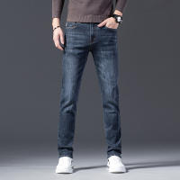 金盾(KIN DON)高端黑色牛仔裤男潮牌新款秋冬季修身直筒灰色裤子男士牛仔裤