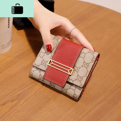 2020韩国新款小款钱包女短款折叠钱夹小众设计师皮夹卡包ins简约NEW LAKE