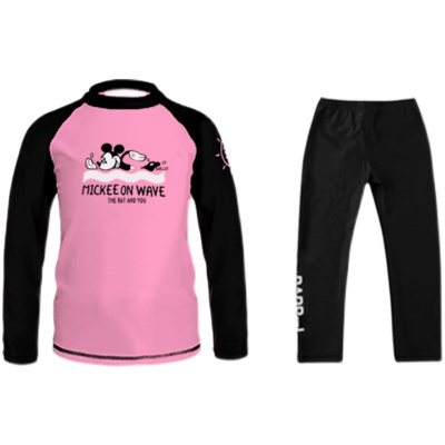 七色王国韩国儿童泳衣女童男宝宝分体长袖泳衣女士防晒温泉小童中大童亲子