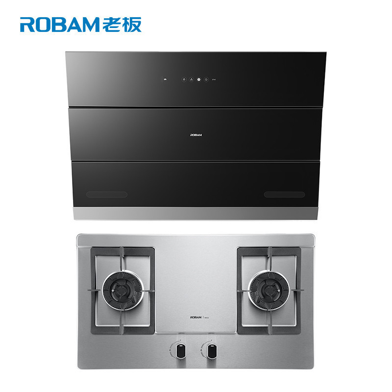 ROBAM老板侧吸触控式油烟机燃气灶烟灶套餐CXW-200-27A3+58G6 挥手爆炒19立方 天然气/液化气