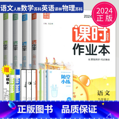 语数英物 九年级上 江苏专用 九年级/初中三年级 [正版]2024课时作业本九年级下册上册数学语文英语物理化学九下全套人