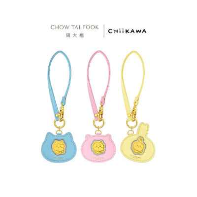 周大福chiikawa联名吉伊卡哇哈奇喵乌萨奇足金黄金金章挂件多款R37554-R37555-R37556