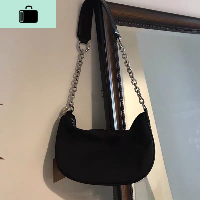极简冷淡复古风2020春夏新款斜挎百搭黑色链条腋下法棍单肩包包女NEW LAKE女士单肩包