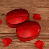 情侣个性创意结婚香皂盒红色喜庆一对浪漫塑料肥皂盒带盖婚庆用品 三维工匠 龙凤呈祥1对