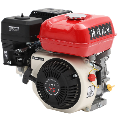  闪电客汽油发动机170F190F小型四冲程微耕机大马力电启动农用打药内燃机 192F电启动25mm平键轴