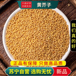 甄选黄芥子100克正品干货新货芥菜籽黄芥籽粒正品芥末子香料子芥茉子