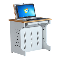 慧采云 办公家具翻转式多媒体培训桌电脑桌电教室中控机箱后置机房电脑桌