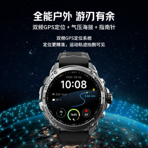 联想(Lenovo)智能运动手表 Watch GTPro风暴灰 双频GPS气压计指南针50米防水游泳蓝牙通话心率血氧手表