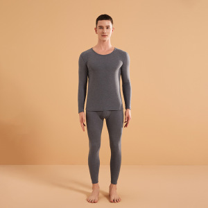 羽绒蛋白情侣轻暖保暖内衣套装秋冬养肤秋衣秋裤高弹内搭圆领打底