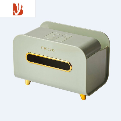 三维工匠轻奢纸巾盒客厅简约抽纸盒茶几多遥控器收纳家用桌面创意摆件 绿色