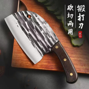 [补贴10%]锻打菜刀家用杀鱼刀厨师专用砍切女士切菜切片刀厨房刀具切肉两用