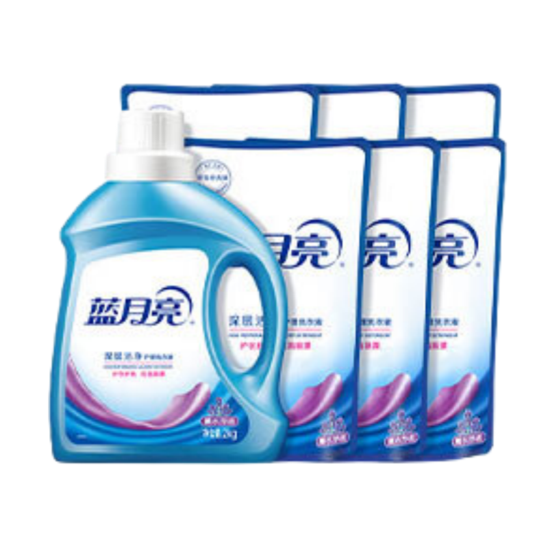 蓝月亮 [洁净套装]16斤 薰衣草洁净2kg*1瓶+薰衣草洁净1kg*6袋