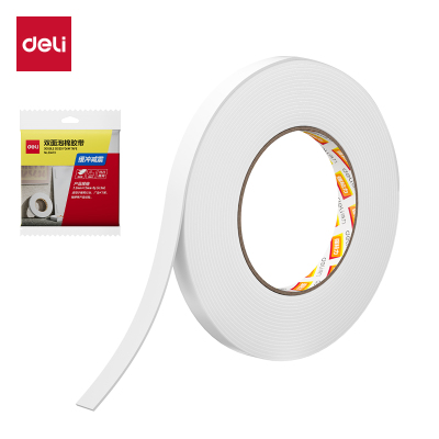 得力30410EVA泡棉双面胶带12mm*5y*2.5mm 白色 (24卷装)