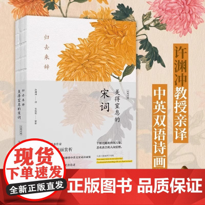 [央视网]归去来辞美得窒息的宋词汉英对照(中英双语诗画集) 吴俣阳解析 许渊冲译 赏析解读字词注释难字注音中国古典文学诗