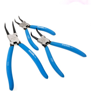 卡尔 工业级穴用曲口卡簧钳