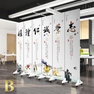 中式实木屏风隔断时尚客厅卧室简约玄关办公室书房移动折屏 B款6扇(高1米8宽2米4)