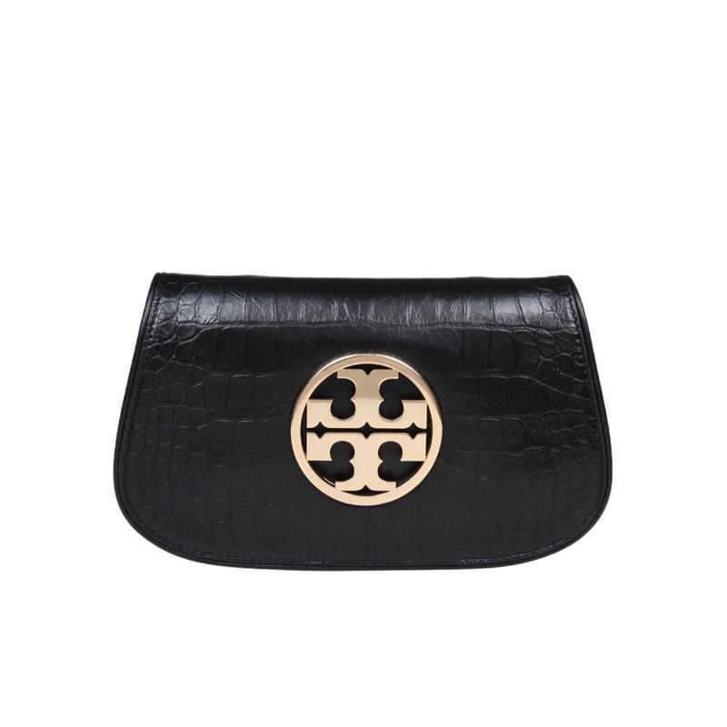 托里.伯奇(TORY BURCH)女士单肩包时尚徽标设计可拆卸链条按扣开