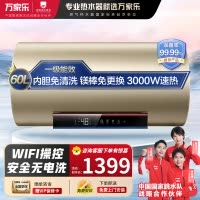 万家乐电热水器60升 家用储水式 内胆免清洗 镁棒免换 洗澡出水断电 3000W速热一级能效D60-FW3S