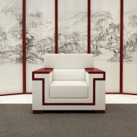 迅迈 会议沙发 皮质贵宾接待会客单人位沙发 90*108*90cm 单位 ;套