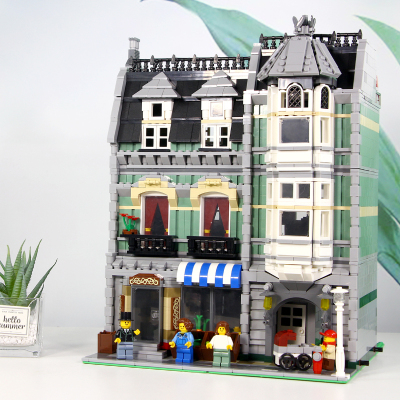 兼容乐高城市街景建筑捉鬼敢死队消防总部大楼75827拼装积木玩具街景系列绿色杂货店2352颗粒